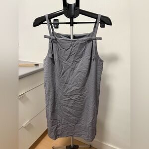 Wild Fable Gray Sleeveless Tie Strap Dress Bow Women’s Size Large NWT